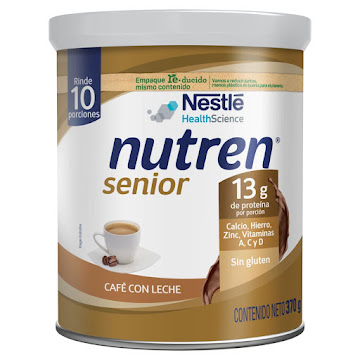 Alimento En Polvo Nutren Senior Nestle Sabor A Café Con Leche x 370 gr  