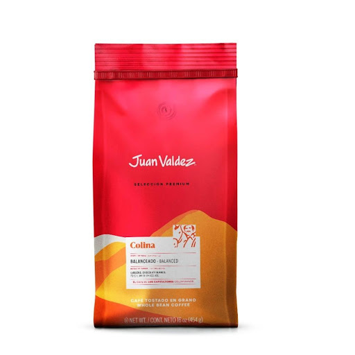 Café Juan Valdez Colina Grano 454 gr Juan Valdez 1000 Gr x 1 El Café Colina Juan Valdez es un café balanceado con notas de sabor a durazno y chocolate blanco. Un café premium seleccionado que nace del trabajo de nuestros caficultores colombianos. Presentación e