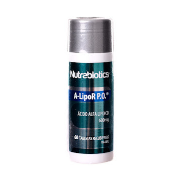 A-Lipor Ácido Alfa Lipoico 600 mg Nutrabiotics Frasco x 60 Tabletas  