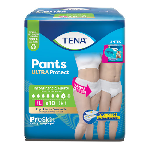 Ropa Interior Absorbente TENA Pants Ultra Protect L x10 und
