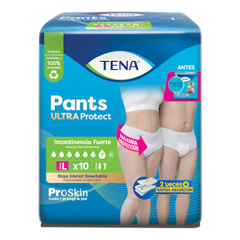 Ropa Interior Absorbente TENA Pants Ultra Protect L x10 und  
