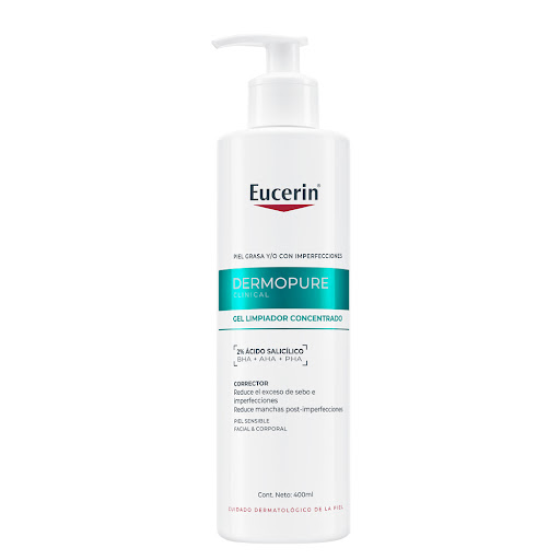 Gel Limpiador Eucerin Dermopure Facial Y Corporal Frasco x 400 ml