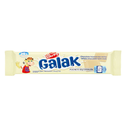 Chocolatina Blanca Galak Con Leche Paquete x 30 gr