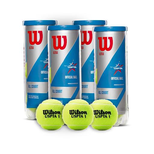 Combo Pelotas de Tenis Wilson Ultra All Court 3P X 4T Wilson Tarros x 4 Pelotas de Tenis Wilson Ultra All Court 3P X 4TMejora tu juego con las Pelotas de Tenis Wilson Ultra All Court 3P, diseñadas para ofrecer un rendimiento excepcional en todas las canchas. Con un fieltr