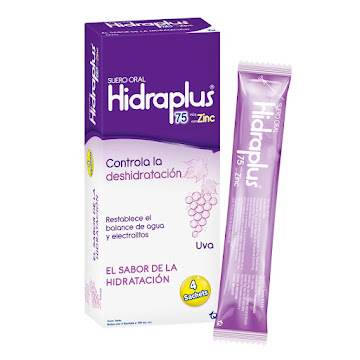Hidraplus Cloruro de Sodio + Cloruro de Potasio  0,26g/0,15g Tecnoquímicas Caja x 4 Sachets  