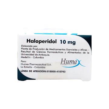 Haloperidol Humax 10 mg Caja x 20 Tabletas  