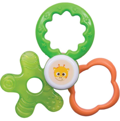 Mordedera Sonaja 3 En 1 Verde Advanced - Evenflo Evenflo Unidad x 1 Und Mordedera suave, rígida y sonaja.
Esta mordedera puede ser refrigerada para aliviar las encías inflamadas durante la dentición de tu bebé (no colocar en el congelador).
Diseño ergonómico para ser fáci