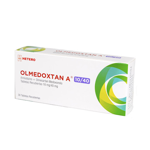 Olmedoxtan A Olmesartan 40mg + Amlodipino 10mg Caja x 30 Tabletas