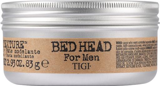 Pasta texturizante para hombre Bed Head TIGI TIGI Caja x 1 Diseñada para el hombre que quiere estilo sin esfuerzo. Esta pasta aporta textura, definición y un acabado natural, con una fijación flexible que te permite retocar durante el día. Ideal para cabellos