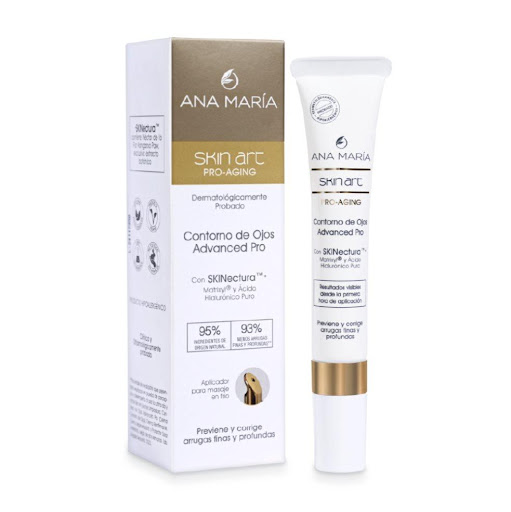 CONTORNO DE OJOS ANA MARIA ADVANCE PRO SKIN ART  ENVASE X 15 ML ANA MARIA  x 1 UND Crema gel contorno de ojos con: Matrixyl� y Ácido Hialurónico puro que ayudan a reducir y rellenar arrugas en el contorno de los ojos, dejando la piel más lisa, hidratada y suave. Con SKINectura tecn