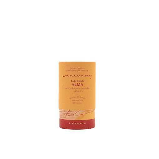 Leche Dorada Alma Vitalidad Munay unidad x 1 Una cálida y ligera armadura para protegerte en tu camino hacia la quietud o la actividad. Con un toque de panela para potenciar sus especias, tienes la fórmula ancestral de la medicina ayurveda para 