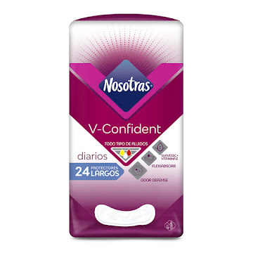 Protectores Nosotras V-Confident Largo Paquete x 24 und  
