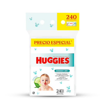 TOALLITAS HÚMEDAS HUGGIES ONE&DONE X3PAQX240U. PREC.ESPEC            