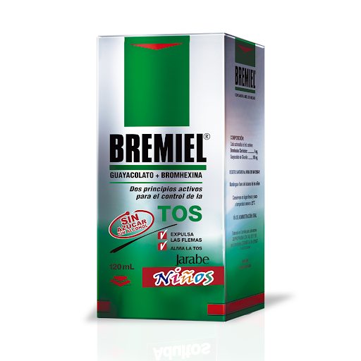 BREMIEL NIÑOS JARABE FCO. X120ML. QUIPROPHARMA BROMHEXINA GUAYACOLAT