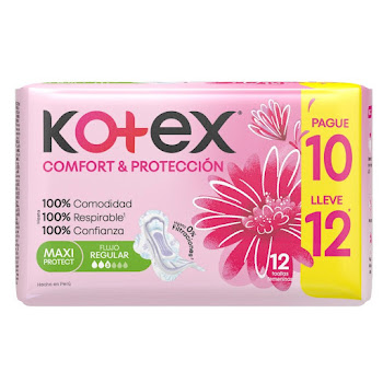 Toalla Higienica Kotex Dia Maxi Protect Paquete x 12 und  