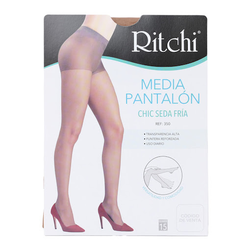 Medias Ritchi Pantalón Chic Seda Fria Transp Alt Talla Xl Natural x 1 und