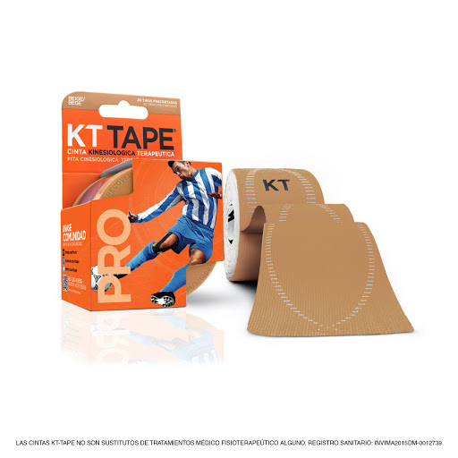 Cinta Kt Tape Pro Deportiva Elástica Sintética Beige Pre Cortada x 20 Tiras