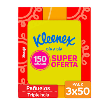 Pañuelos Faciales Kleenex 3x50 und  