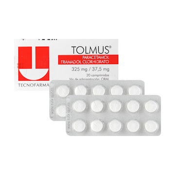 Tolmus Acetaminofén + Tramadol 325mg/37.5mg Tecnofarma Caja x 20 Comprimidos  