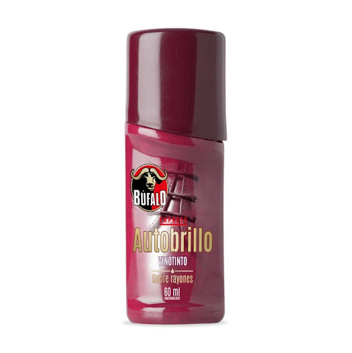 Betún Búfalo Autobrillante Vinotinto X 60 CM3 BÚFALO Líquido x 1 Und Gracias a su nueva fórmula de mayor viscosidad y ceras poliméricas que brilla y cubre peladuras y rayones, seca tan rápido que no necesita quitarse el zapato mientras lo aplica.

FORMAS DE USO 
Agitar