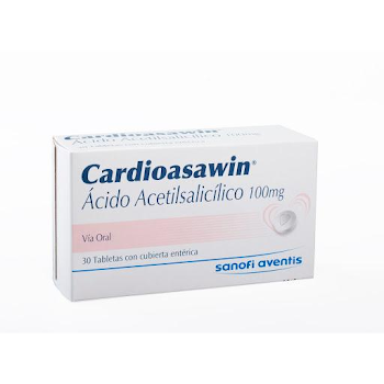 Cardioasawin 100mg   Comprimidos Caja X30com. San Ácido Acetilsalicílico 