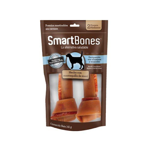 SMARTBONES C MANTEQUILLA DE MANI MEDIUM 2 PK SMARTBOBES  x 2  