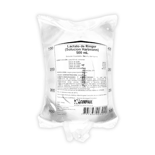 Lactato Ringer Hartmann Corpaul  Bolsa x 500 Ml