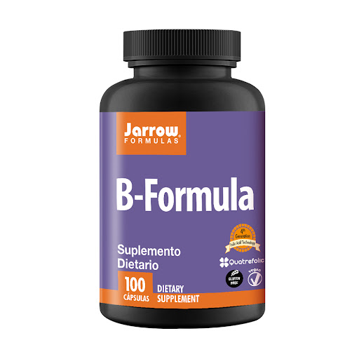 B-Formula Vitamina B1 + Vitamina B2 + Niacina 25mg/25mg/25mg Jarrow Formulabs Tarro x 100 Cápsulas