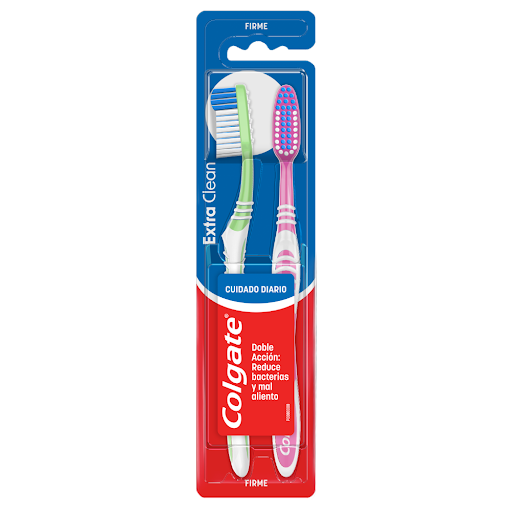 Cepillo de Dientes Duro Colgate Extra Clean Doble Acción Blíster x 2 und