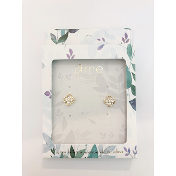 Aretes Ame Cristal Estrella O Flor x 1 und  