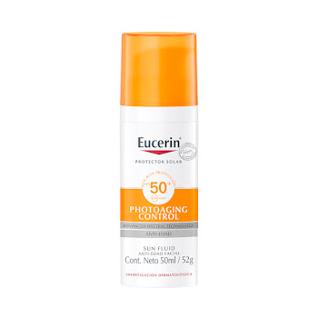 Protector Solar Eucerin Facial Antiedad Sun Fluid Spf 50 Frasco x 50 ml  