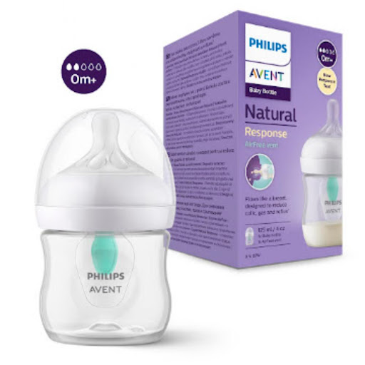 Tetero Philips Avent Natural 3.0 Airfree 4oz 0m+ Caja x 1 und