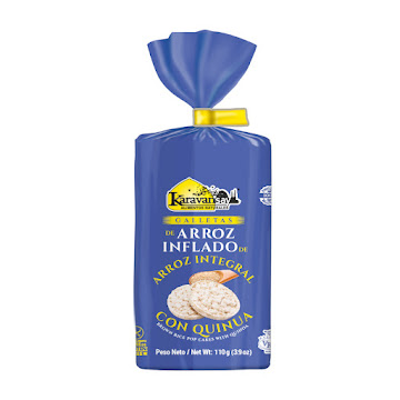 Galletas Karavansay Arroz Integral Inflado Quinua Paquete 110 gr x 21 und  