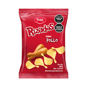 Pasabocas Yupi Papas Fritas Rizadas Pollo Paquete x 105 gr  