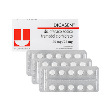 DICASEN 25/25MG COMPRIMIDOS CAJA X30 COM TECNOFARMA DICLOFENACO TRAMAD  