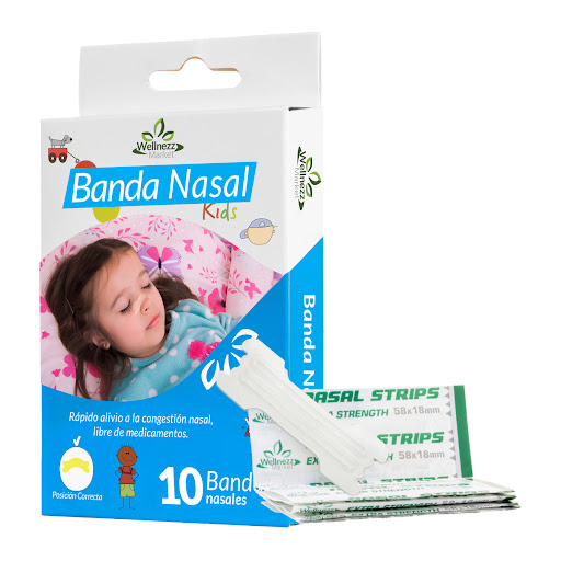 Banda Nasal Kids Wellnezz Caja x10 Bandas
