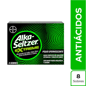 Alka-Seltzer Extreme Ácido Acetilsalicílico 3.3 g Bayer Caja x 8 Tabletas  