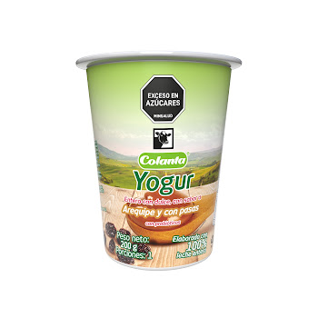 Yogurt Entero Colanta   Arequipe con Pasas x 200 gr 