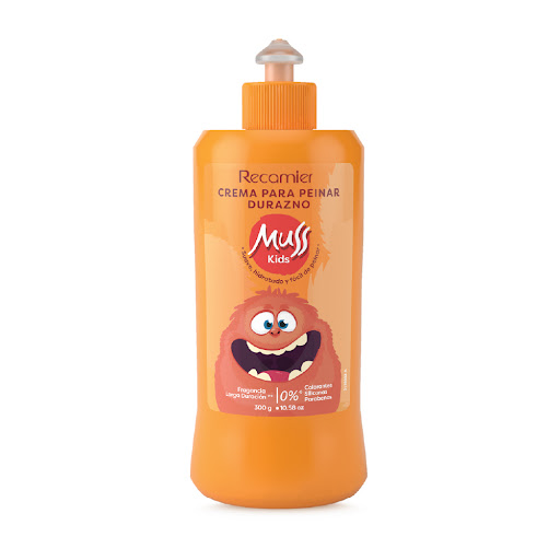 Crema Para Peina Muss Kids Durazno Frasco x 300 gr