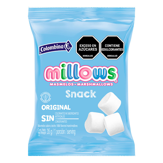 Masmelos Colombina Millows Blanco x 35 gr  