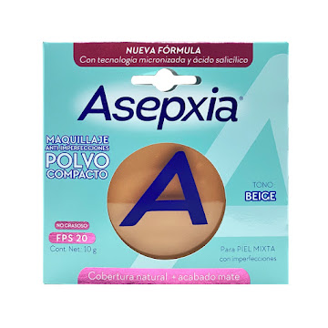 Polvo Compacto Asepxia Tono Beige x 10 gr  