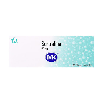 Sertralina 50 mg MK Caja x 30 Tabletas  