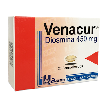 Venacur Diosmina 450 mg Biochem Caja x 20 Comprimidos  