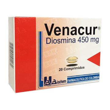 Venacur Diosmina 450 mg Biochem Caja x 20 Comprimidos  