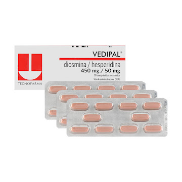 Vedipal Diosmina + Hesperidina 450mg/50mg Tecnofarma Caja x 30 Comprimidos  