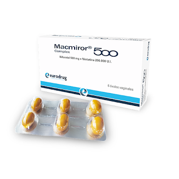 Macmiror Complex Nifuratel + Nistatina 500mg/20.000Ui Eurodrug Caja x 6 Óvulos  