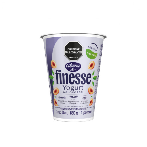 Yogurt Alpina Finesse Melocoton Sin Azucar x 180 gr