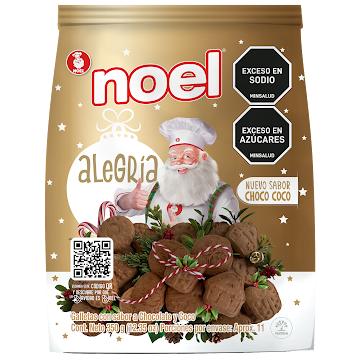 Galleta Navidad Noel Choco Coco Bolsa x 350 gr   