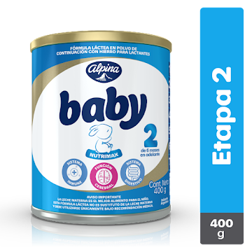 Fórmula Infantil Alpina   Baby Nutrimax Etapa 2 x 400 gr  