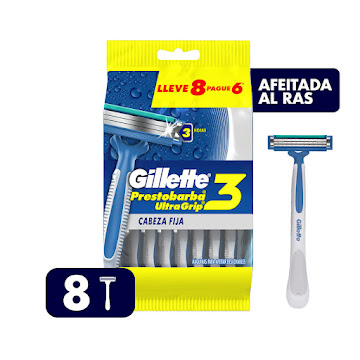 Máquinas Para Afeitar Desechables Gillette Prestobarba Ultragrip3 x 8 und  